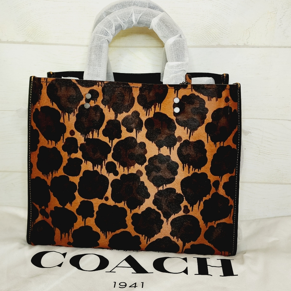 Coach 1941 Rogue Wild Beast Drip Calf Hair Tote NWT haircalf